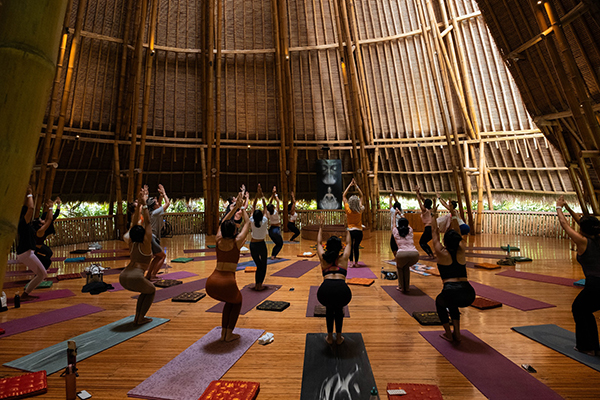 Yoga shala at Fivelements Retreat Bali