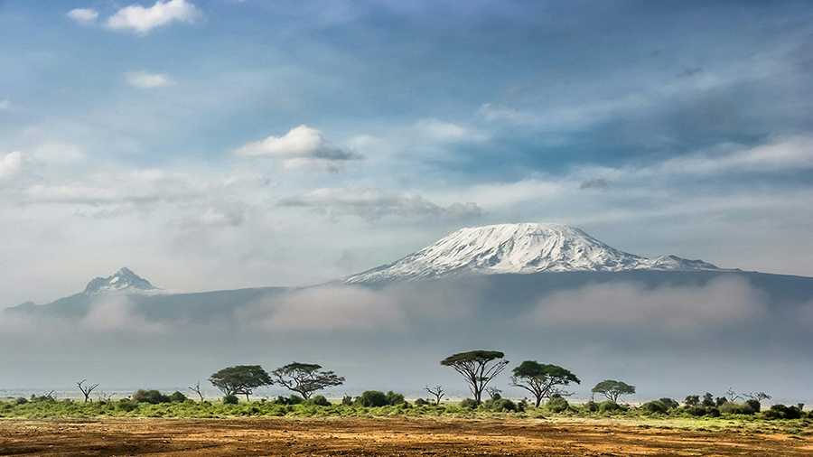 View of Kilimanjaro from Amboseli National Park, Kenya. Photographer: Sergey Pesterev
