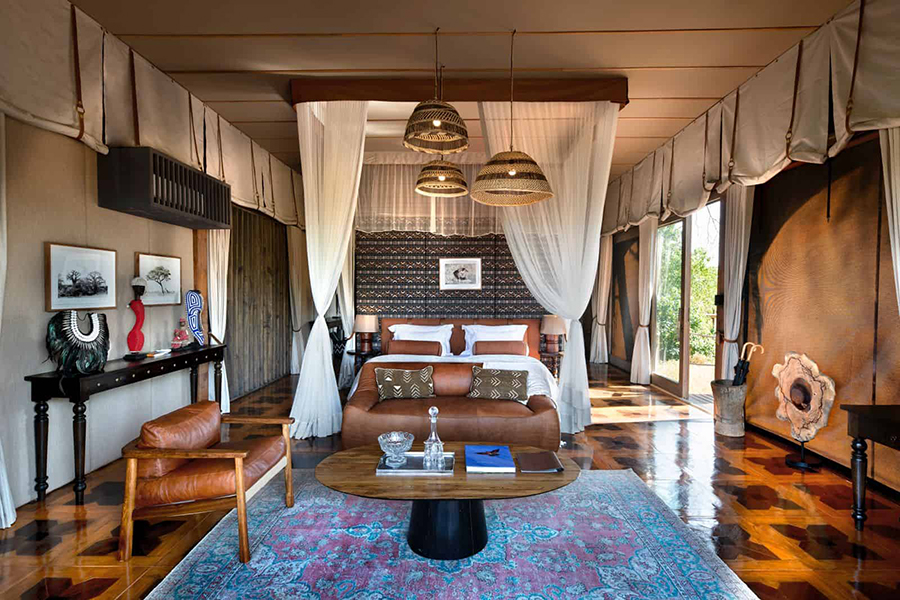 Interior of Luxury Safari Suite - Atzaro Okavango Camp, Botswana